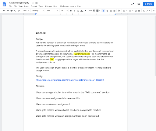 Google docs screen shot 2